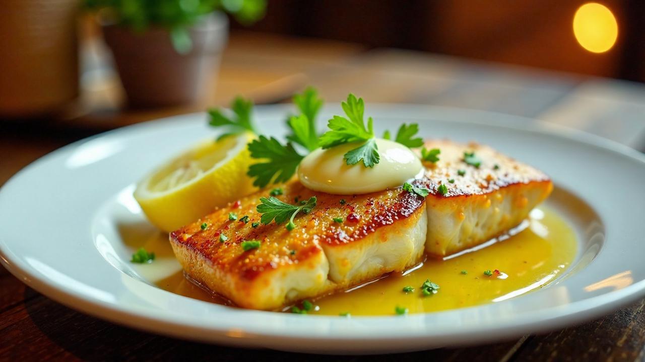 Fischfilets mit gesalzener Butter