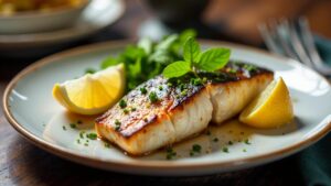 Fischsteaks im Kräutermantel