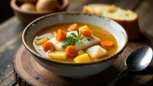 Fischsuppe mit Dill