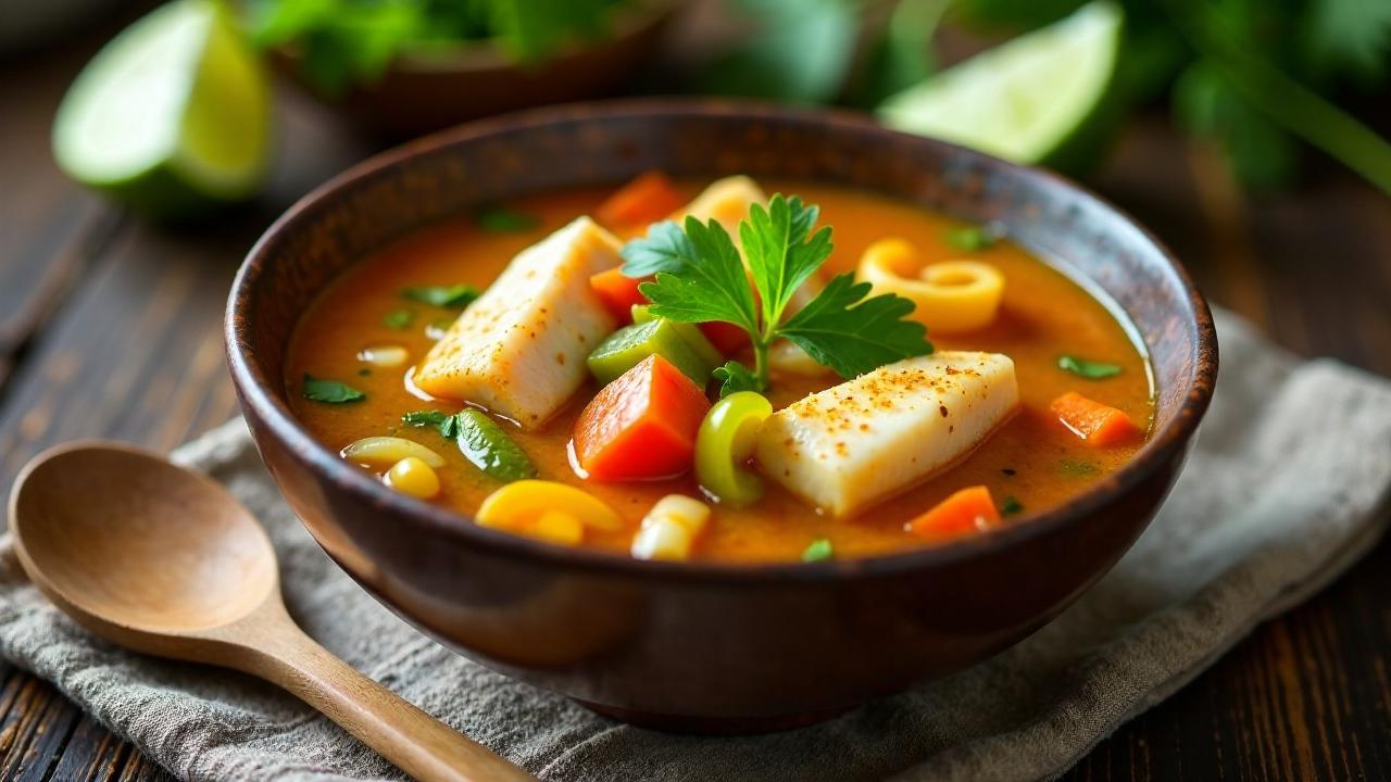 Fischsuppe mit Kokos und Zitronengrass