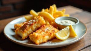 Fish 'n' Chips aus Alaska-Lachs