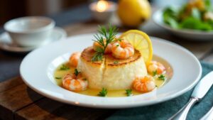 Fiskpudding med Räkor (Fischpudding mit Garnelen)