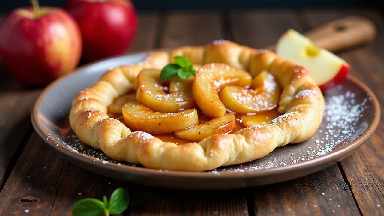 Fladenbrot mit Apfel-Honig-Füllung