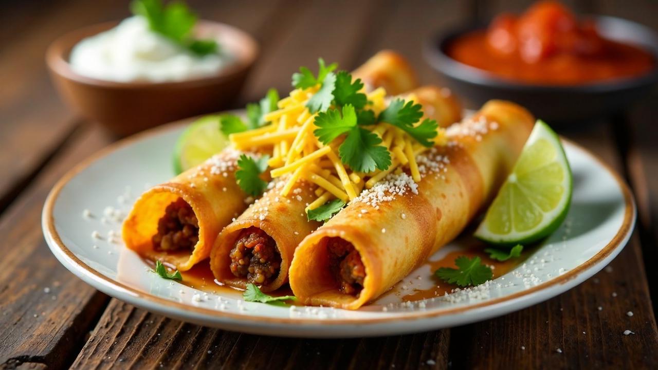 **Flautas mit Rindfleisch**