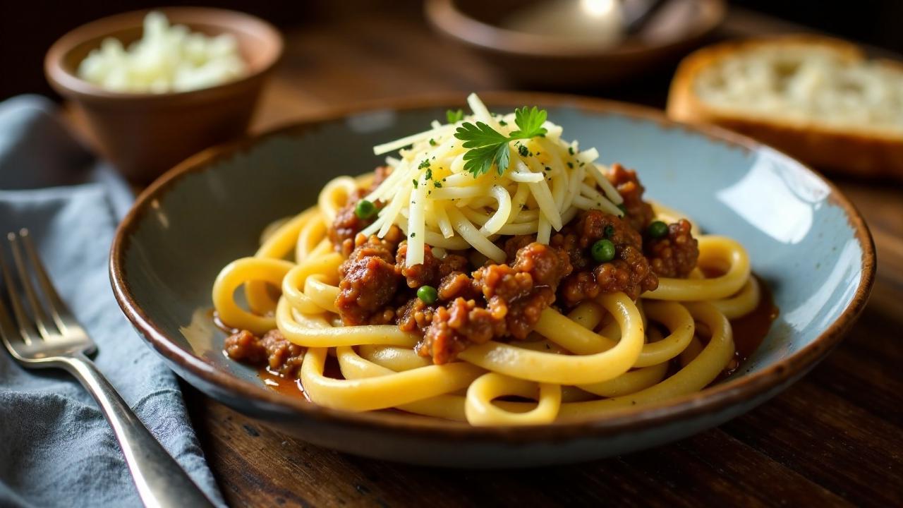 Fleischnudeln mit Sauerkraut