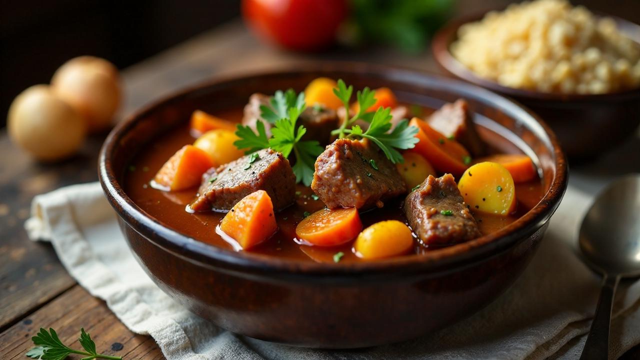 Fleischtopf mit Buchweizengrütze