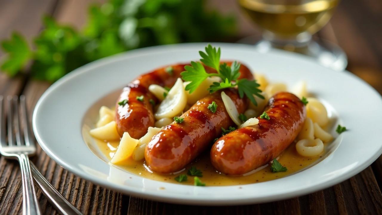 Frankfurter Würstchen in Wein gekocht