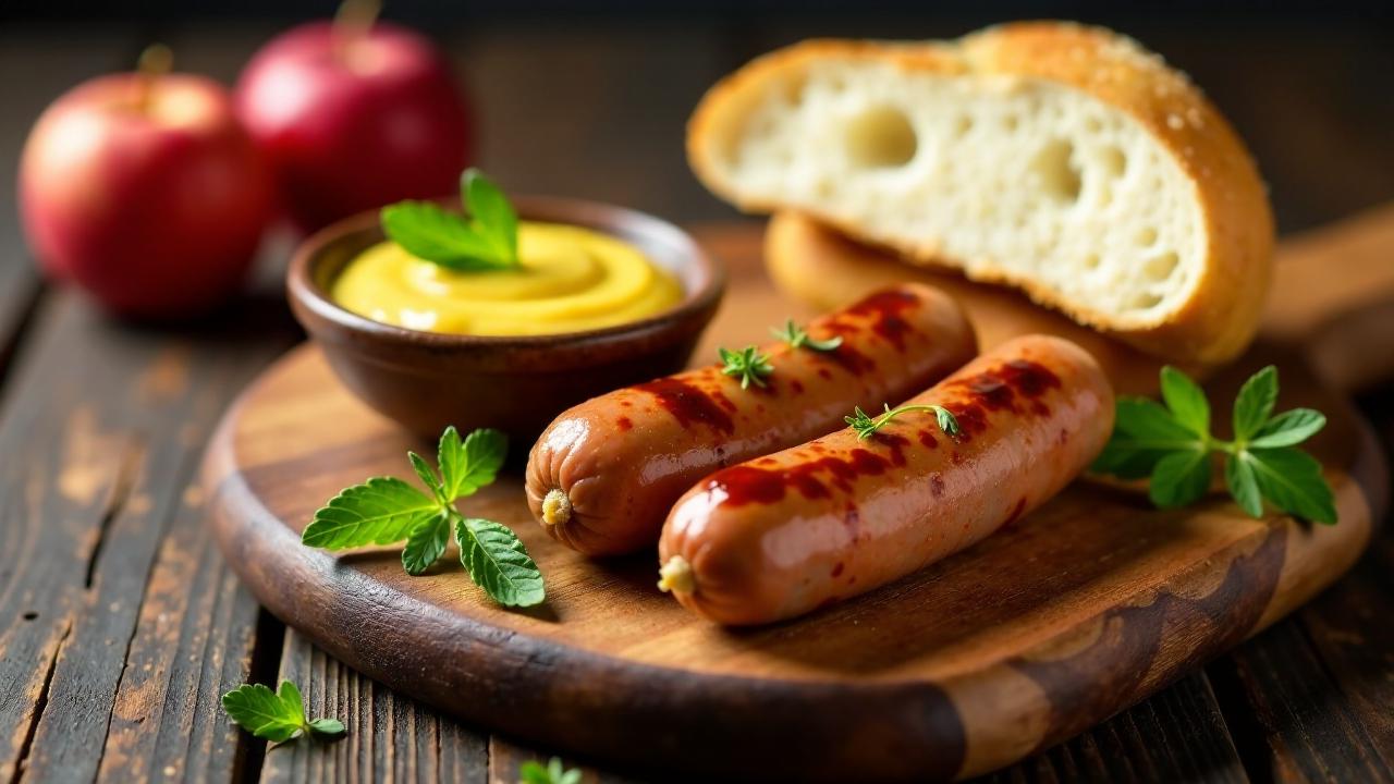 Frankfurter Würstchen mit Apfel-Senf Sauce