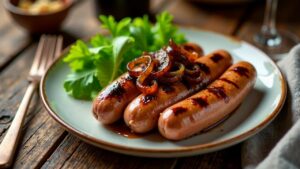 Frankfurter Würstchen mit Balsamico-Zwiebeln