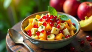 Fresh Fruit Chaat – Würziger Obstsalat mit Garnierung