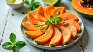 Fresh Papaya Slices