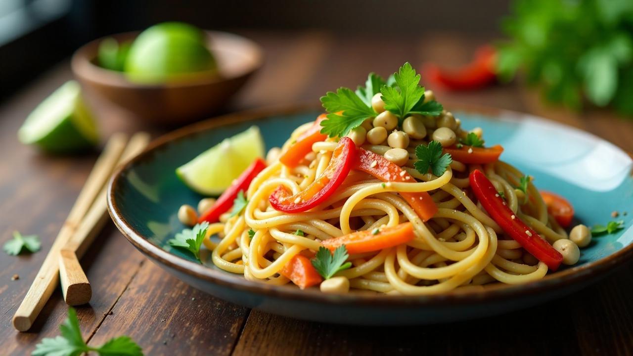 Frühlingshaftes Pad Thai