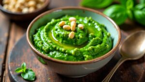 Frühlingskräuter-Pesto aus geretteten Blättern