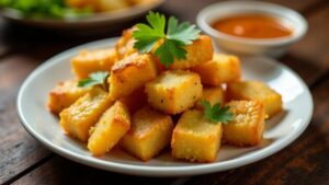 Fried Cassava with Garlic