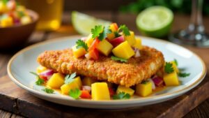 Fried Snapper with Mango Salsa