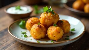 Fried Sweet Potato Balls (Frittierte Süßkartoffelbällchen)