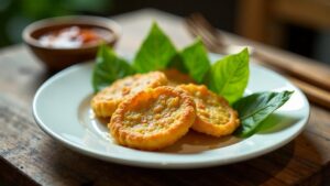 Fried pandanus (Gebratener Pandanus)