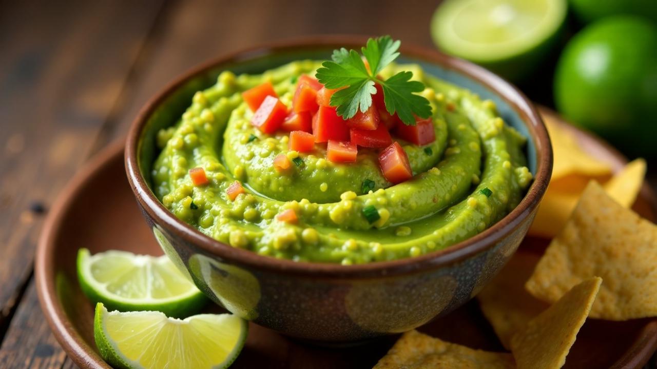 Frische Guacamole mit Tomaten