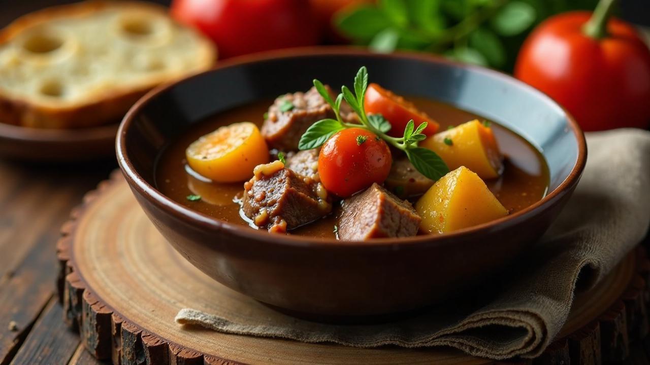 Frische Rehragout mit Wurzelgemüse