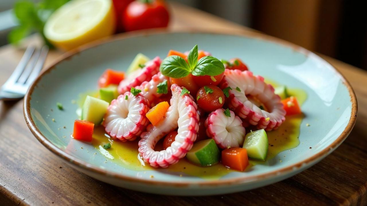 Frischer Oktopus Salat