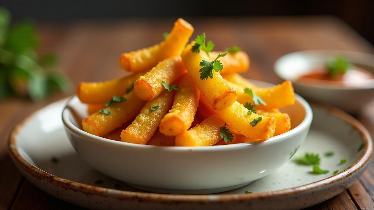 Frites d'Yam (gebratene Yamswürfel)