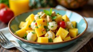 Fruchtiger Krabbensalat mit Cashewnüssen