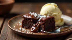 Fudge-Brownies mit Meersalz