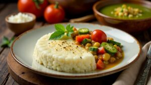 Fufu with Okra Soup