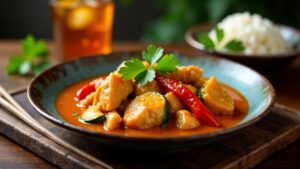 Gai Pad Prik Gaeng – Hähnchen-Rotcurry