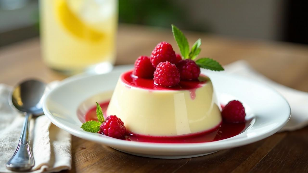 Garmündner Pudding - Süßer Pudding mit Himbeeren