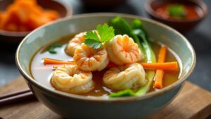 Garnelen Wonton-Nudelsuppe