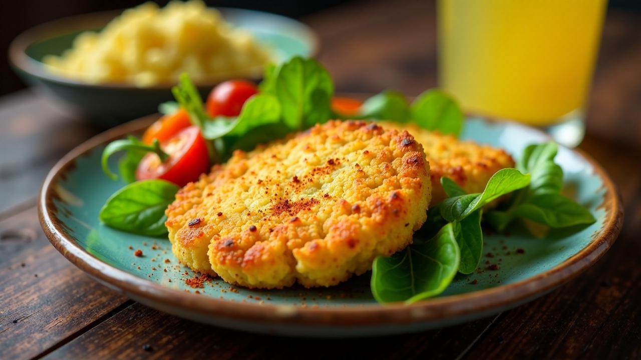 Gebackene Brotfrucht-Schnitzel