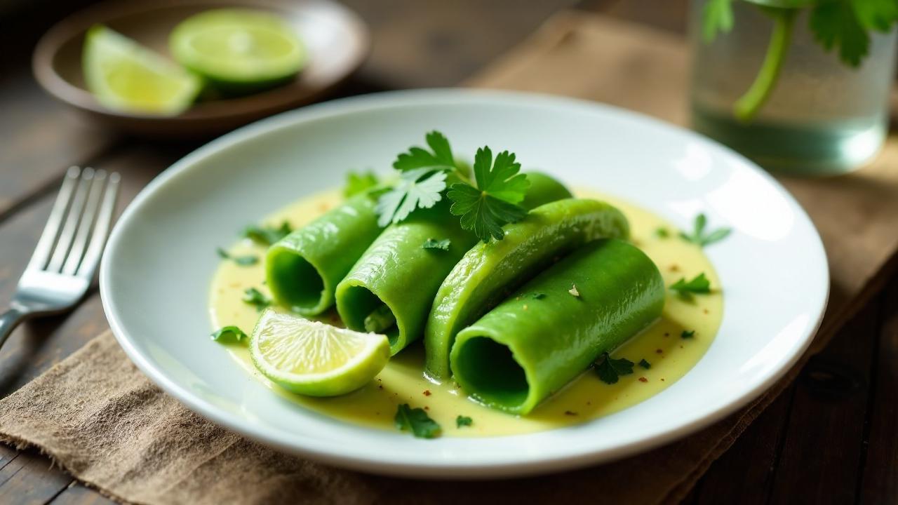 Gebackene Taro-Blätter mit Kokosmilch