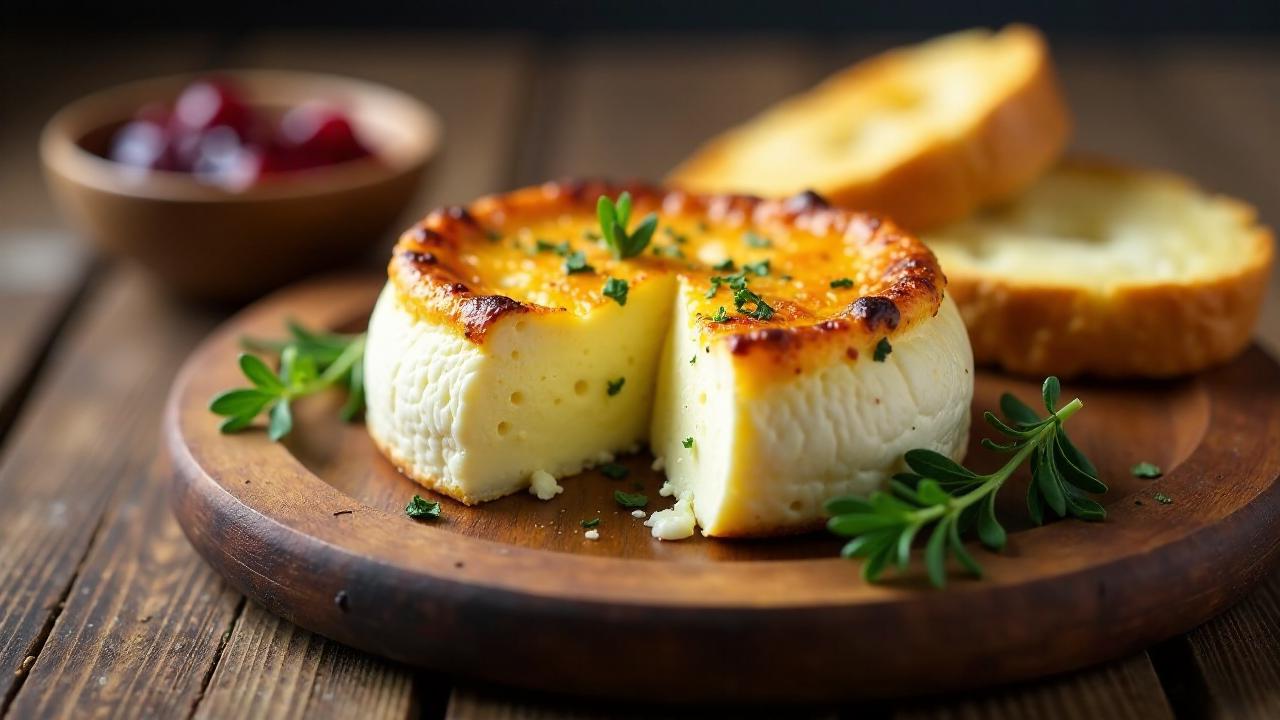 Gebackener Camembert mit Preiselbeermarmelade