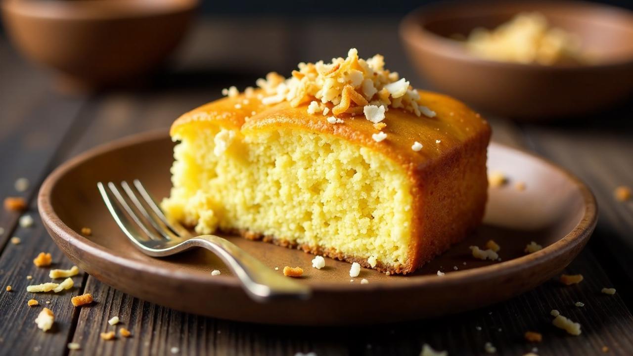 Gebackener Taro-Kokos-Kuchen