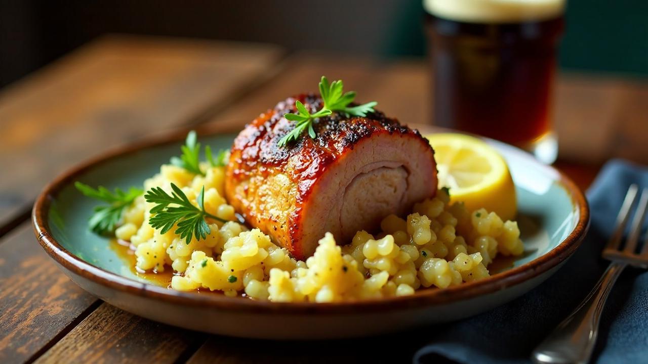 Gebackenes Eisbein mit Fenchel-Sauerkraut