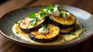 Gebratene Aubergine mit Tahine