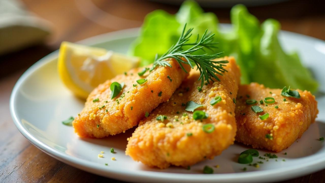 Gebratene Fischfilets mit Dill