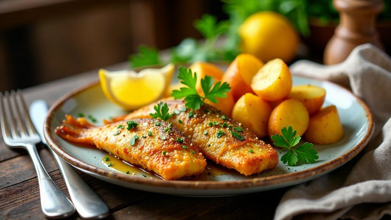 Gebratene Sardinen mit Kartoffeln