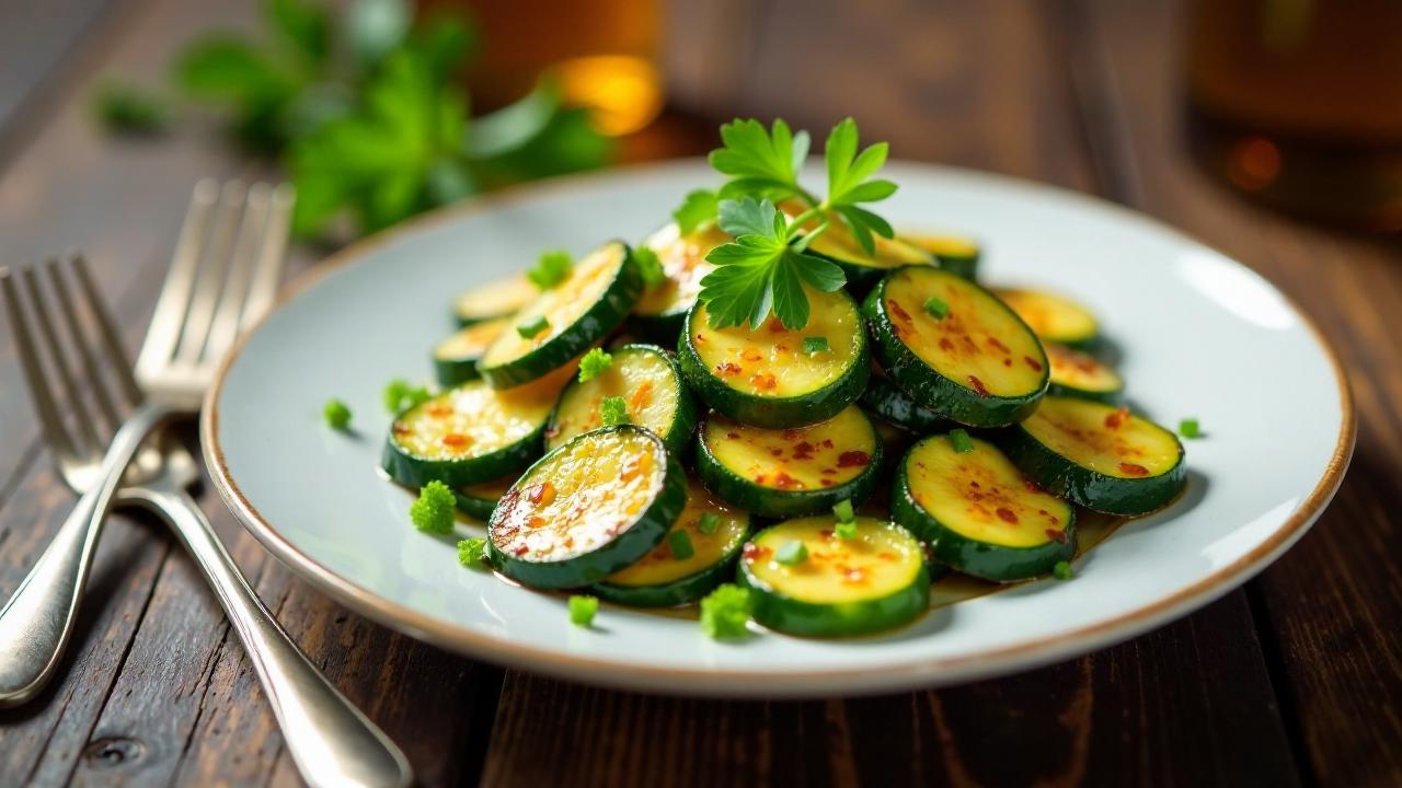 Gebratene Zucchini mit Knoblauch