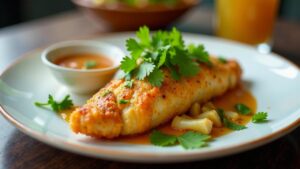 Gebratener Fisch mit Tamarinde-Sauce