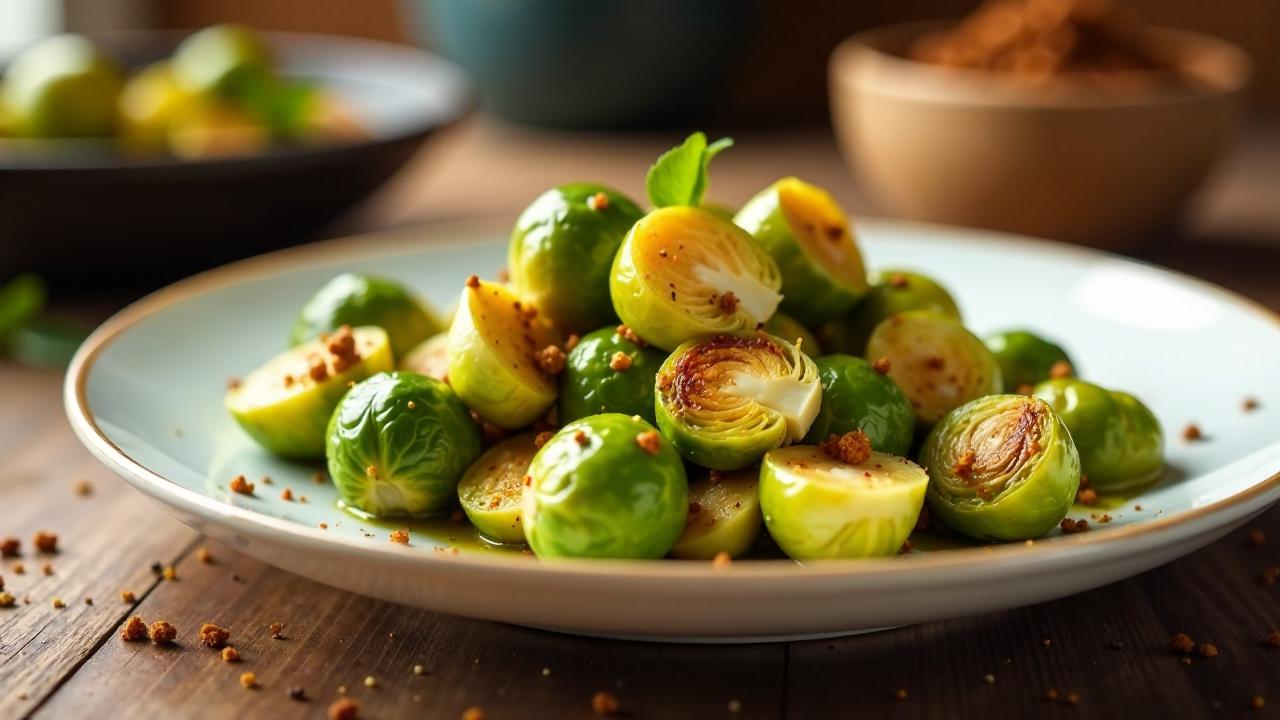 Gebratener Rosenkohl mit Gewürzen