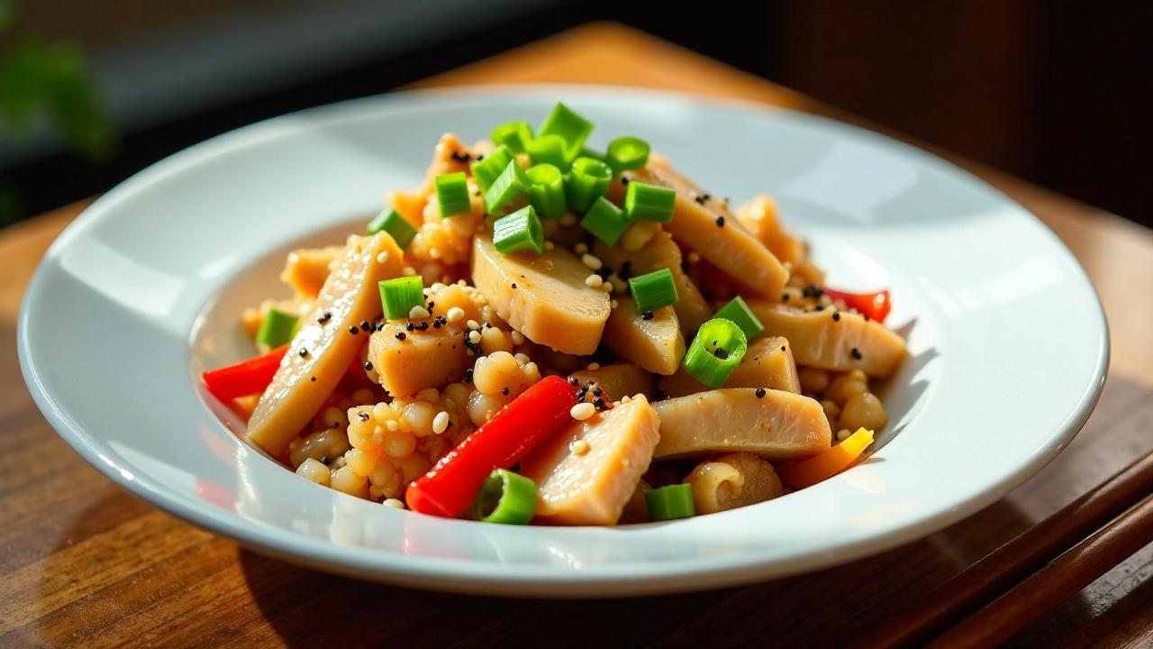 Gebratenes Schweinefleisch mit chinesischem Sauerkraut