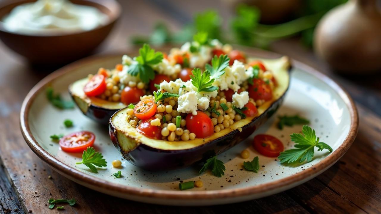 Gefüllte Auberginen mit Quinoa