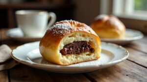 Gefüllte Brioche-Brötchen