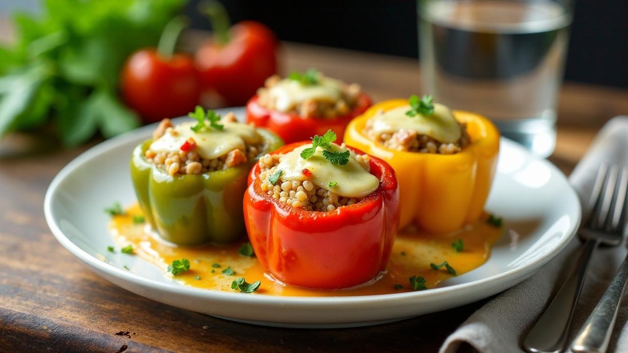 Gefüllte Paprika mit Thunfisch und Quinoa