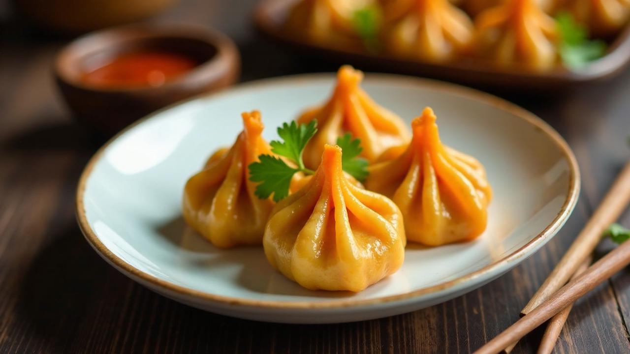 Gefüllte Süßkartoffel-Momos