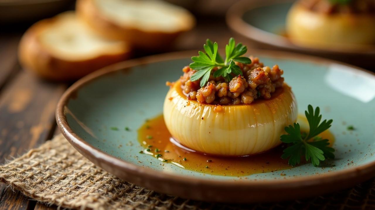 Gefüllte Zwiebeln mit Hackfleisch