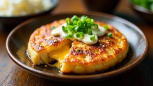 Gefülltes Okonomiyaki mit Käse