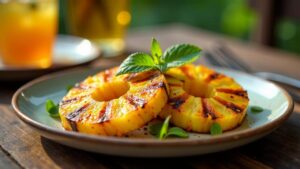 Gegrillte Ananas mit Chili-Honig